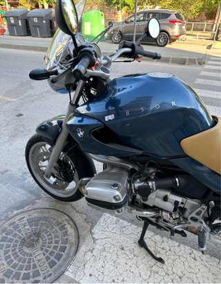 BMW R850R Azul y Beige
