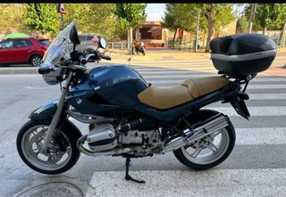 BMW R850R Azul y Beige