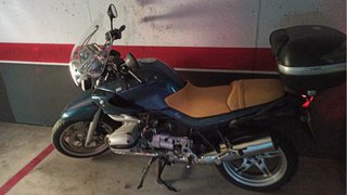 BMW R850R Azul y Beige