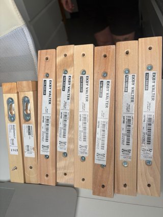 Escuadras IKEA EKBY VALTER (6 unidades) y 2 unid +