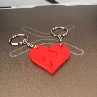 Llavero para Parejas Corazón Dividido en 2 Piezas