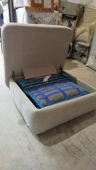Cama Plegable Italiana Beige/Gris