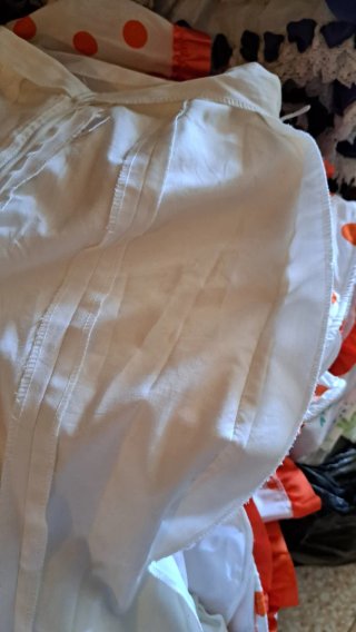 Falda flamenca blanca con volantes