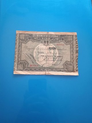 Billete 100 pesetas de Bilbao 1937