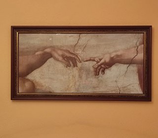 Cuadro de la mano Creación de Adán