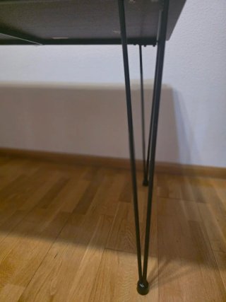 Mesa estilo industrial madera y metal