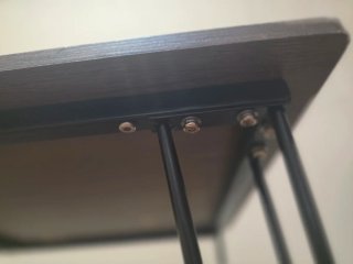 Mesa estilo industrial madera y metal