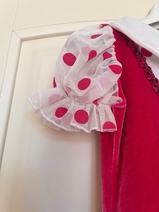 Costume Danza Velluto Fucsia Pois Cucimatto