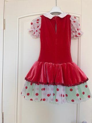 Costume Danza Velluto Fucsia Pois Cucimatto