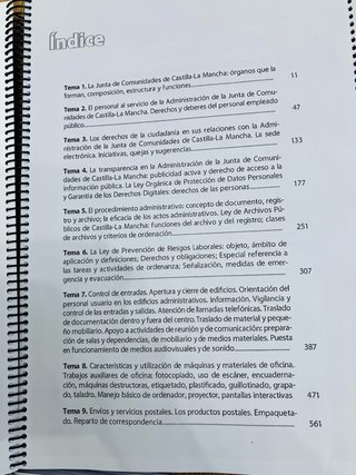 Ordenanza Jccm temario 2025 oposiciones