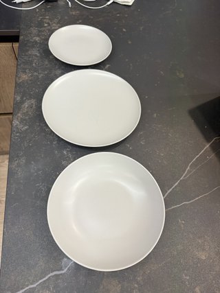 Vajilla IKEA 17 piezas blanco mate