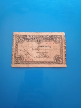 Billete 25 pesetas Bilbao 1937
