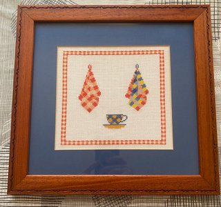 Conjunto 5 Cuadros Punto de Cruz Cocina