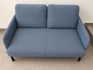 Sofá 2 plazas azul tela Ikea