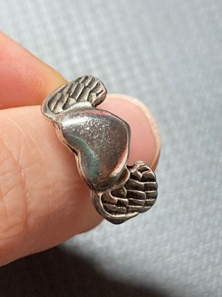 Anillo Corazón con Alas Plata 17.7mm