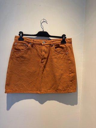 Minifalda vaquera naranja