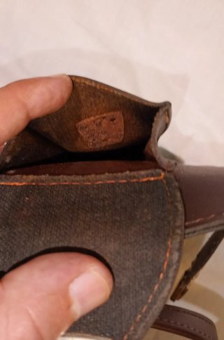 Cartera de mano vintage piel marrón con asa