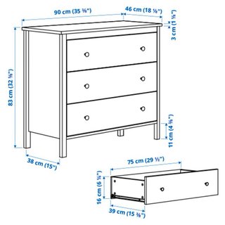 Cómodas Koppang Ikea Negra/Marrón (x2)