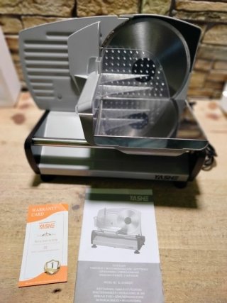 YASHE Cortadora de Fiambre 200W con Cuchilla Extra