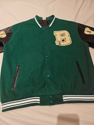 Chaqueta Béisbol Verde y Negra