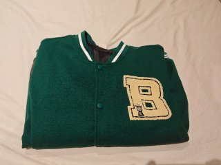 Chaqueta Béisbol Verde y Negra