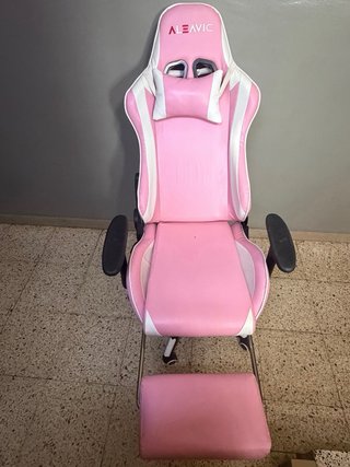 Silla Gamer ALEAVIC Rosa y Blanca