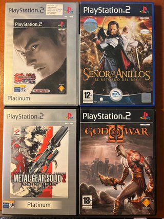 Pack 4 Juegos PS2: God of War II, MGS2, etc.