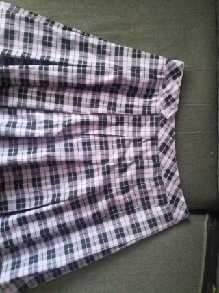 Falda tablas cuadros morado/negro T.38