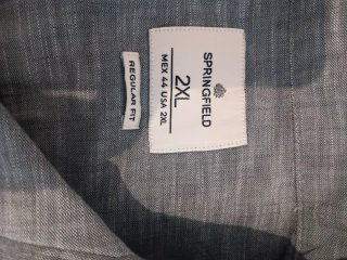 Camisa manga corta gris XXL