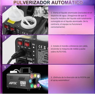 NUEVO! Maquina de humo con 8 LED y mando nueva