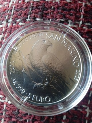 Moneda Plata Pura San Marino 1 Onza