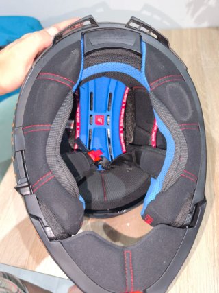 Casco Modular Moto MT Atom Negro/Naranja