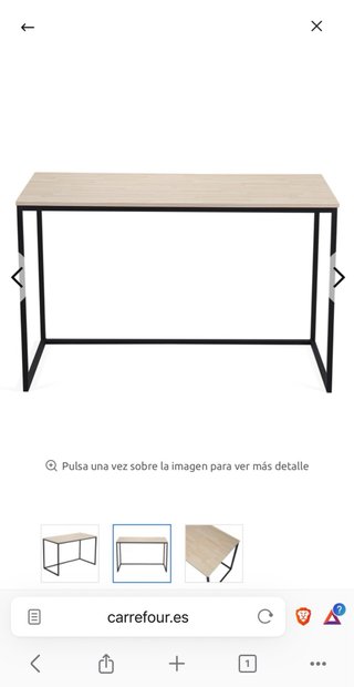 Mesa Escritorio Tablero Madera y Patas Metal