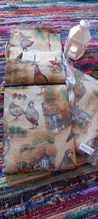 Pack natura jacquard 2 Cortinas trebillas.Env.