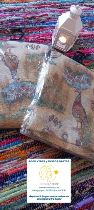 Pack natura jacquard 2 Cortinas trebillas.Env.