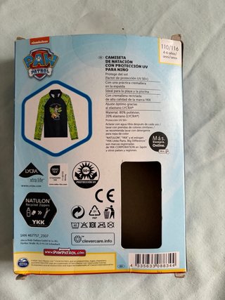 Camiseta UV Paw Patrol Niños manga larga