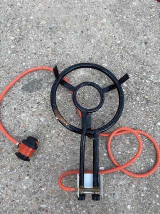 Quemador Paellero Gas Negro y Naranja