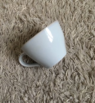 Taza grande gris cerámica