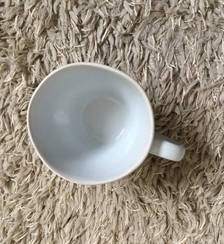 Taza grande gris cerámica