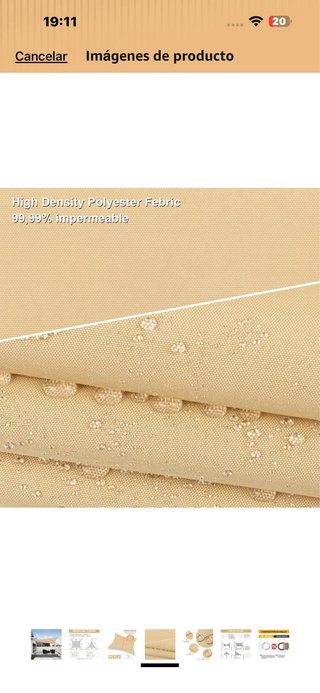 Toldo exterior 6x4 beige