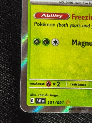 PAF 101 Abomasnow (Shiny) NM ING Paldean Fates