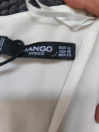 Vestido Mango Talla XL Beige y Negro