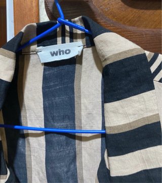 Blazer a Rayas Beige y Negro