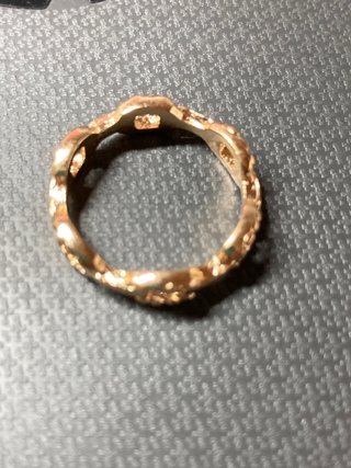 Anillo Acero Dorado Talla 18