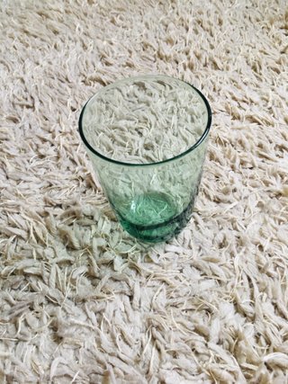 Vaso de cristal verde Ikea