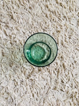 Vaso de cristal verde Ikea