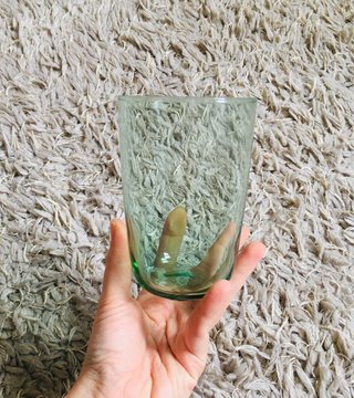 Vaso de cristal verde Ikea