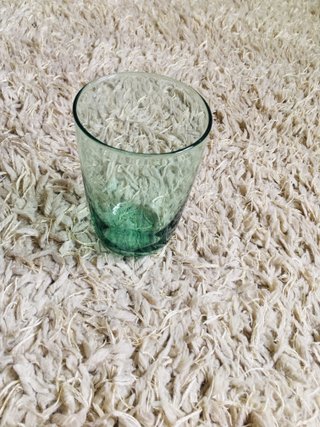 Vaso de cristal verde Ikea