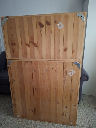 Mueble salón aparador con vitrina madera