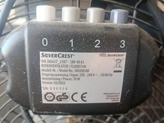 Ventilador SilverCrest 70W Negro